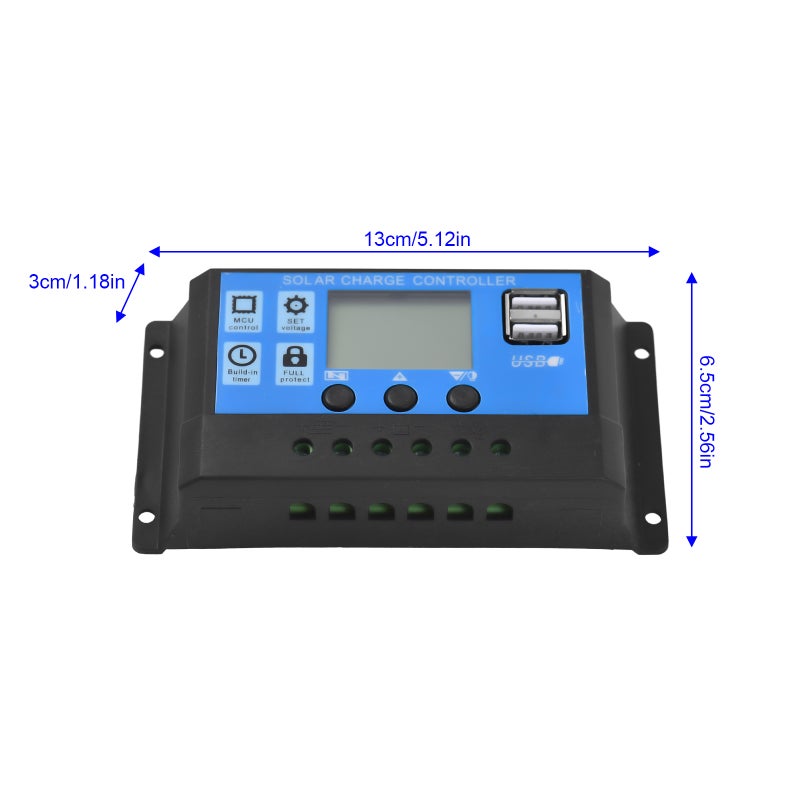 20 Watt 12 Volt Solar Panel Kit Waterproof Solar Panel with High Efficiency Polycrystalline Silicon Solar Panel and 300W 60A PWM Charge Controller for RV / Camper / Vehicle / Caravan - Image 3