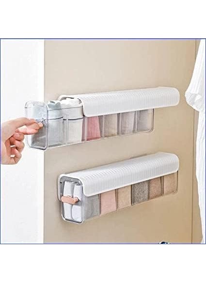 Cloud Search Cloud Search wardrobe organizer for storage Underwear Organizers Wall Mount 6 Cell clothes organizer clothes organizer For LingerieSocksTiesData CableSpices cloth organizer for storage  - Image 2