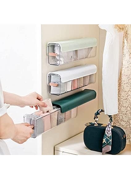 Cloud Search Cloud Search wardrobe organizer for storage Underwear Organizers Wall Mount 6 Cell clothes organizer clothes organizer For LingerieSocksTiesData CableSpices cloth organizer for storage  - Image 1