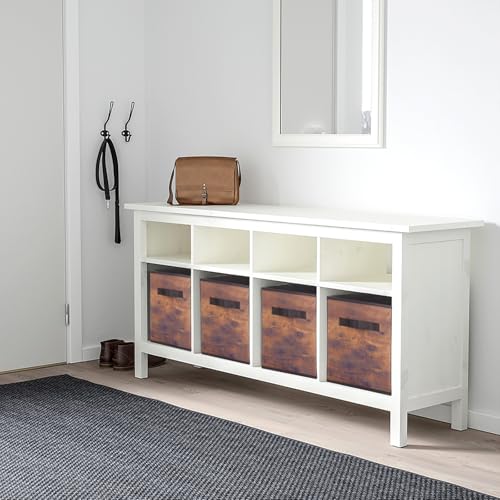 PowerKing Collapsible Storage Cubes with Handles, Fabric Foldable Bins for Closet Shelves, Durable Organization Storage Bins, 10.5'' x 11'' x 10.5'' (2Pack, Vintage Wood Grain) - Image 4