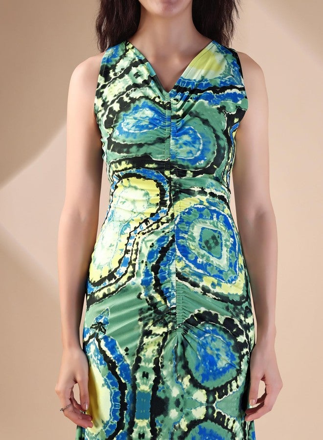 PURVAJA Women’s A-Line Maxi Dress (Wini-200-L_Green) - Image 5