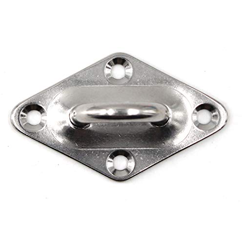 Flomore M10 Ceiling Hook Pad Eye Plate 304 Stainless Steel Wall Mount Hook Heavy Duty for Hanging (Pack of 2,Screws Included) - Image 2
