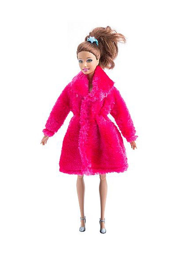 NIBEMINENT Fashion Barbie Winter Flush Coat Toy 10 X 5 3 Centimeter - Image 1