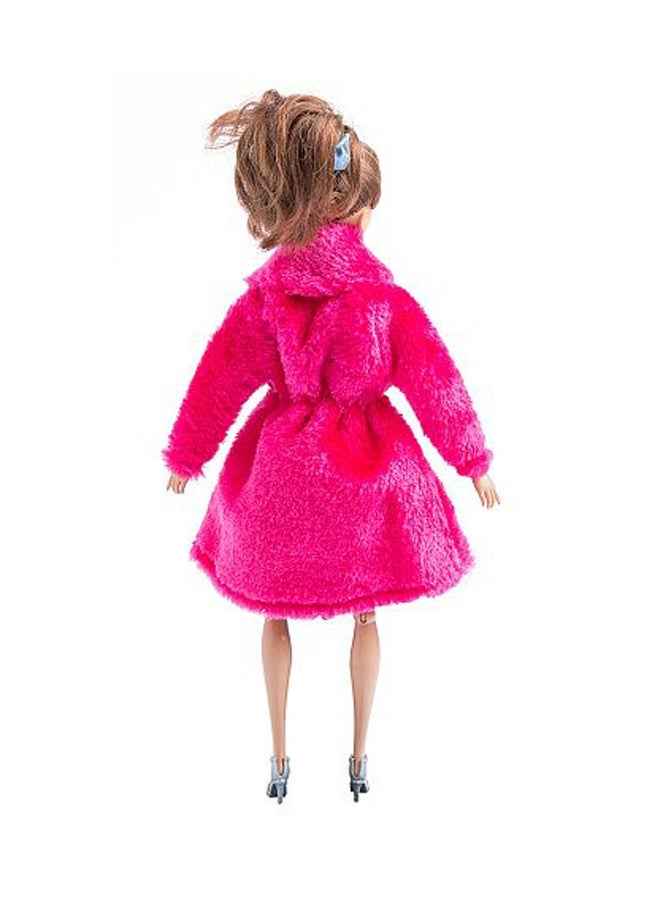 NIBEMINENT Fashion Barbie Winter Flush Coat Toy 10 X 5 3 Centimeter - Image 3