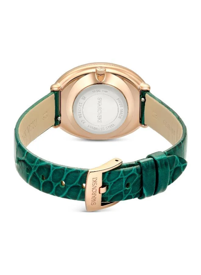 سواروفسكي Imber Leather Strap Analog Watch