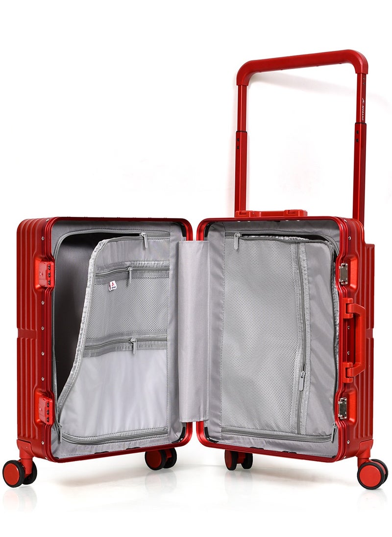 MORANO - Morano Hard-Side luggage Unisex ABS Lightweight 4 Double Wheeled Suitcase with Built-In TSA type lock (2-Set, Red) Size 20''+24'''Inches. - Image 1