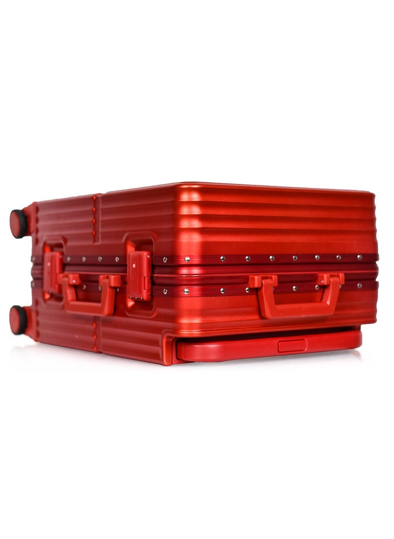 MORANO - Morano Hard-Side luggage Unisex ABS Lightweight 4 Double Wheeled Suitcase with Built-In TSA type lock (2-Set, Red) Size 20''+24'''Inches. - Image 1