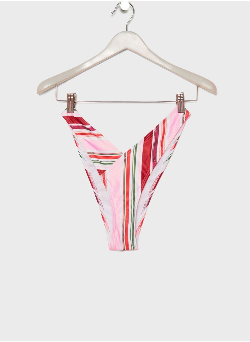 SOUTH BEACH - Square Neck Striped Bikini Set - Image 1