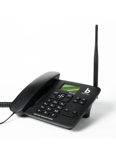 Beetel F2K GSM Fixed Wireless Phone, LCD Display, Supports Quad Band, Dual Sim, Hotline with Keypad Lock, Alarm, Calculator, Calendar, Low Battery Alert, Two-Way Speaker, 4 Direct Memory Keys (Black)