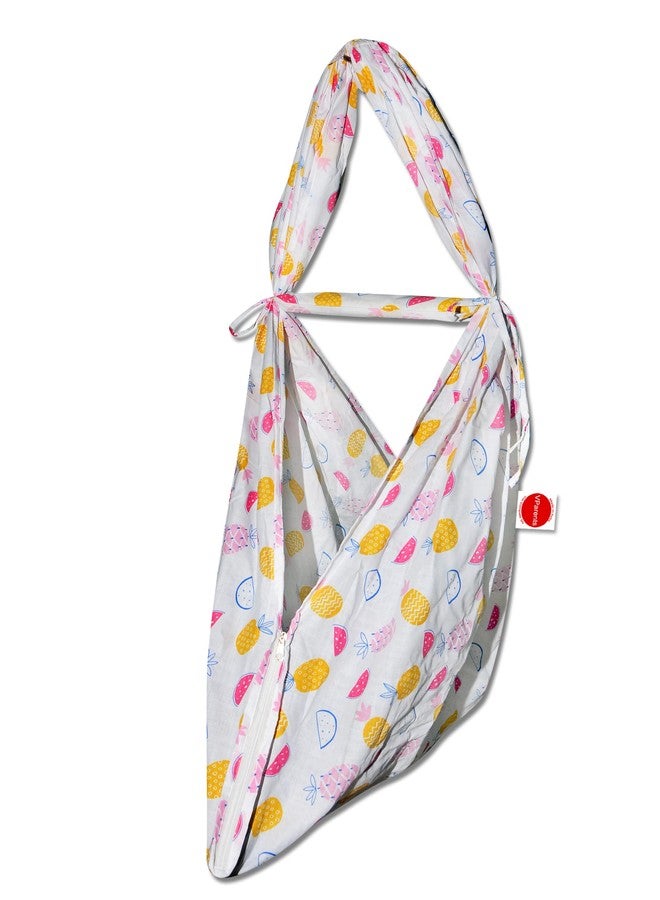 VParents Newborn Baby Sleep Cradle Jhula Palna Tottilu Cloth with Seperator Fruity (Pink) 110591 - Image 3