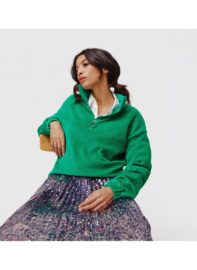 promod Sweatshirt In Ribbed Velours  - Image 1