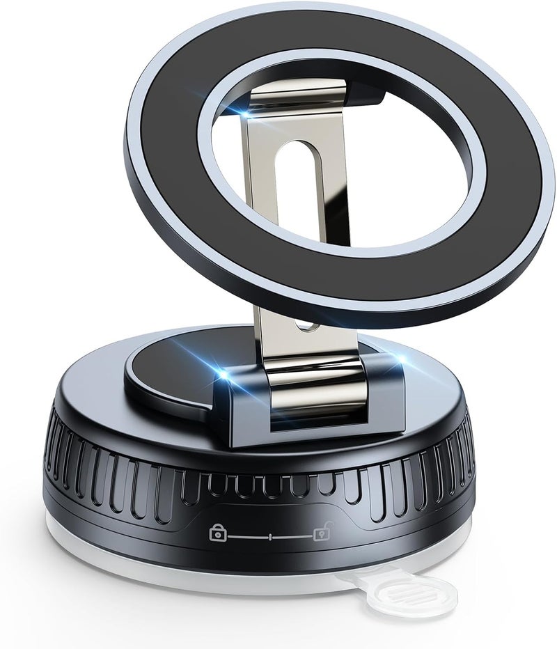 Ktryman Vacuum & Magnetic Car Phone Holder for MagSafe 【Upgraded 120+ LBS】 360° Adjustable Cell Phone Holders for Your Car, Car Phone Mount Accessories for iPhone 17 Pro Max 16 15 14 13 12 Air Plus - Image 1