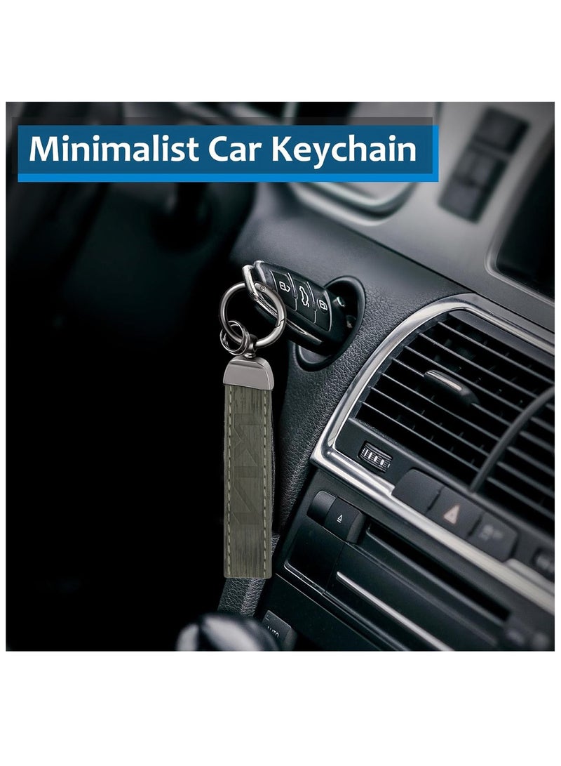 Leather Car Keychain Kia Keychain - Carbon Fiber Design Key Keychain with 360° Swivel Snap - Durable Metal Ring - Image 4