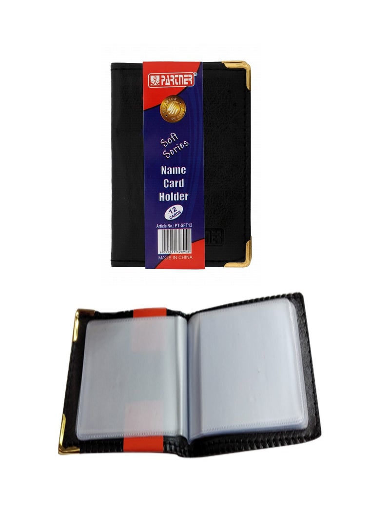PARTNER حامل بطاقات العمل بحجم الجيب بسعة 12 ورقة - Image 1