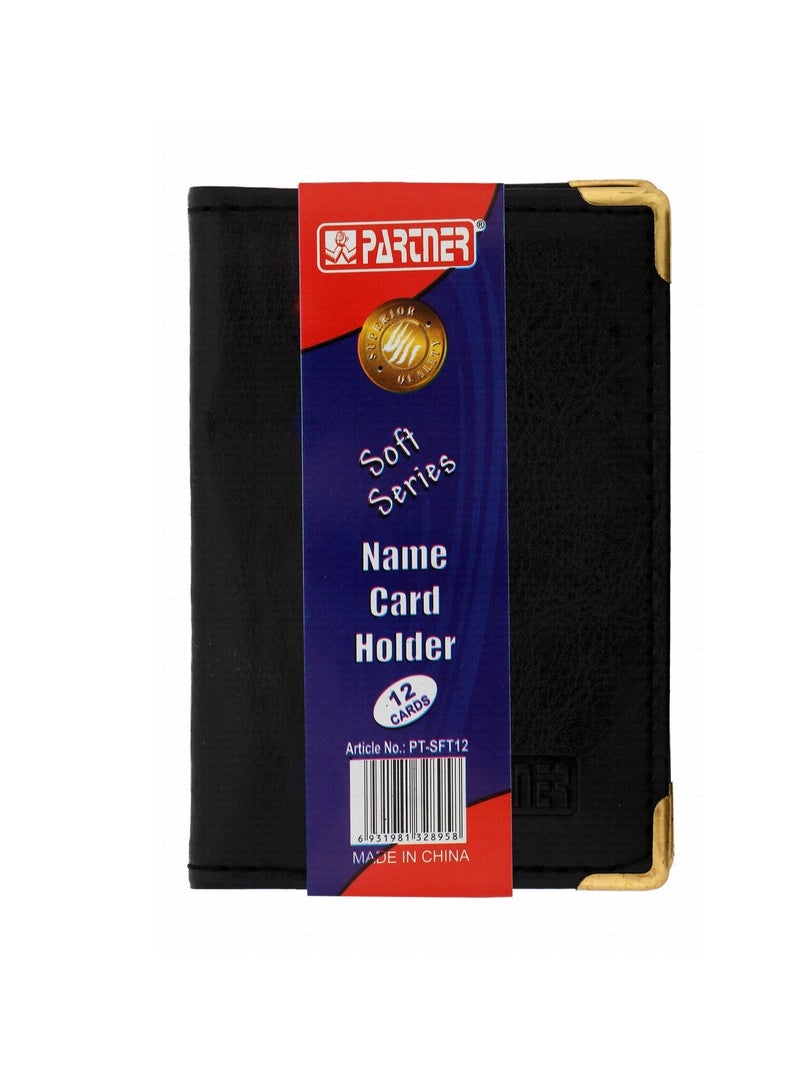 PARTNER حامل بطاقات العمل بحجم الجيب بسعة 12 ورقة - Image 2