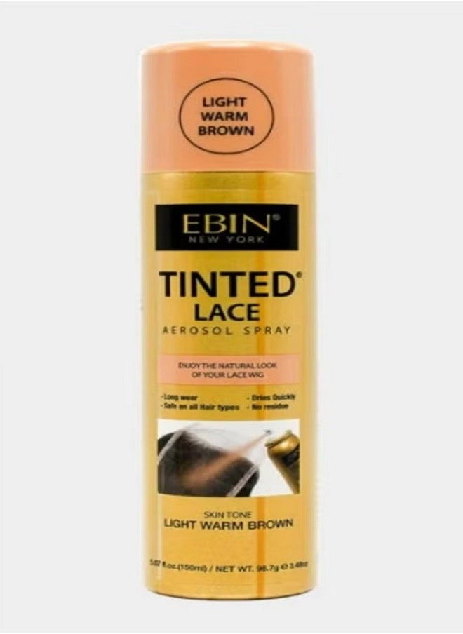 EBIN NEW YORK TINTED LACE AEROSOL SPRAY-LIGHT WARM BROWN  - Image 1