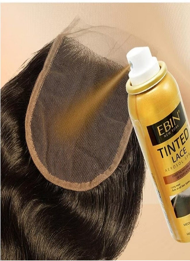 EBIN NEW YORK TINTED LACE AEROSOL SPRAY-LIGHT WARM BROWN  - Image 2