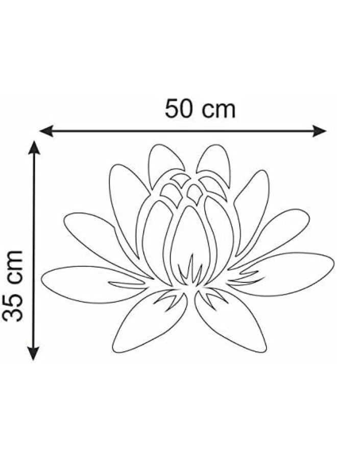 Horoof Market Horoof Home® Silver Lotus Wall Mirror Acrylic Décor – 50x35x0.3 cm, Elegant and Lightweight Decorative Wall Art for Living Room, Bedroom, or Office, SL097  - Image 2