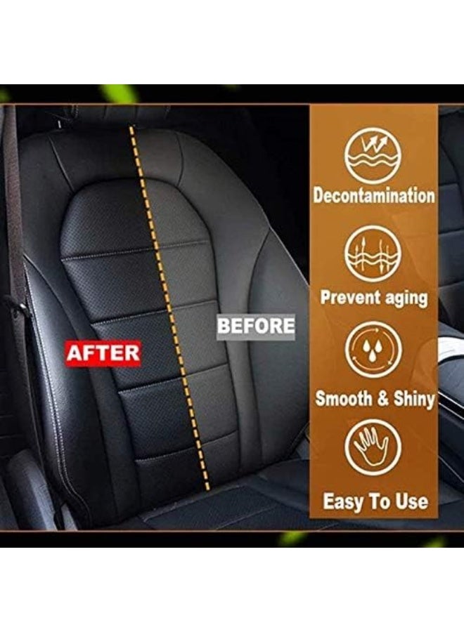 منظف جلد السيارات JuSoS، مجموعة إصلاح الجلد، مجموعة العناية بالجلد، معجون تجديد الجلد، معجون طلاء جلد السيارات المجدد، عامل صيانة لمركز مقعد الكونسول - Image 3