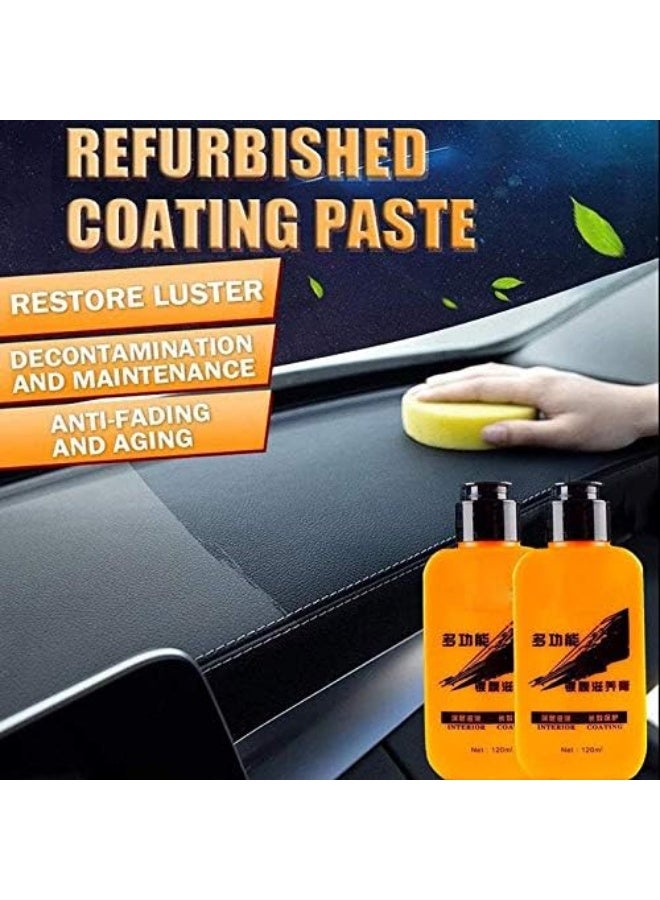 منظف جلد السيارات JuSoS، مجموعة إصلاح الجلد، مجموعة العناية بالجلد، معجون تجديد الجلد، معجون طلاء جلد السيارات المجدد، عامل صيانة لمركز مقعد الكونسول - Image 2