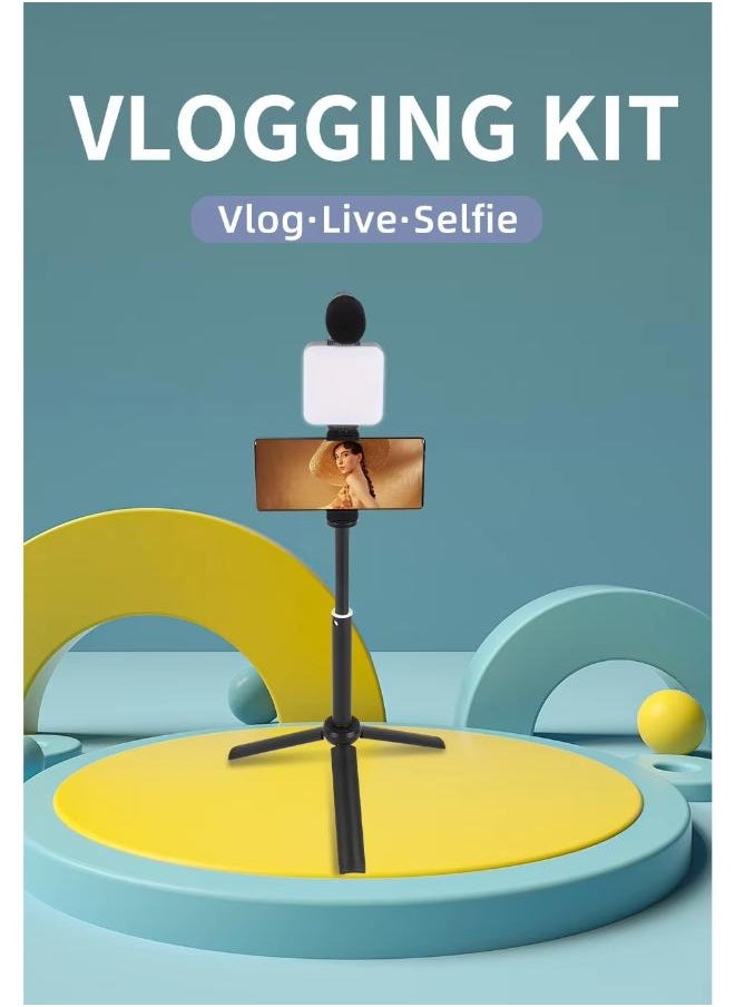 PLOKAMA - Video Recording Kit for Video Shooting and YouTube Video Recording for Any Mobile Phone or Digital Camera with LED Light, Microphone and Phone Holder-Model PK 772 - Image 1