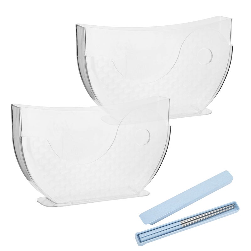 Katai Set of 2 Rice Paper Water Bowl Holders Ergonomic BPAFree Design for Spring Summer Rolls Holds 30 Sheets 1L Water Includes Premium Chopsticks
