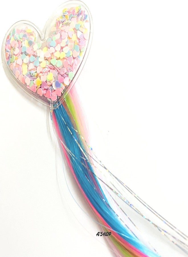 A'SHOP Multi-Color Heart Mermaid Hair Braid Clip for Young & Little Girls - Image 3