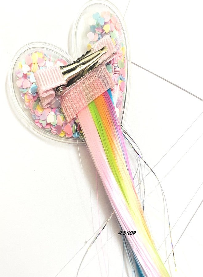 A'SHOP Multi-Color Heart Mermaid Hair Braid Clip for Young & Little Girls - Image 2