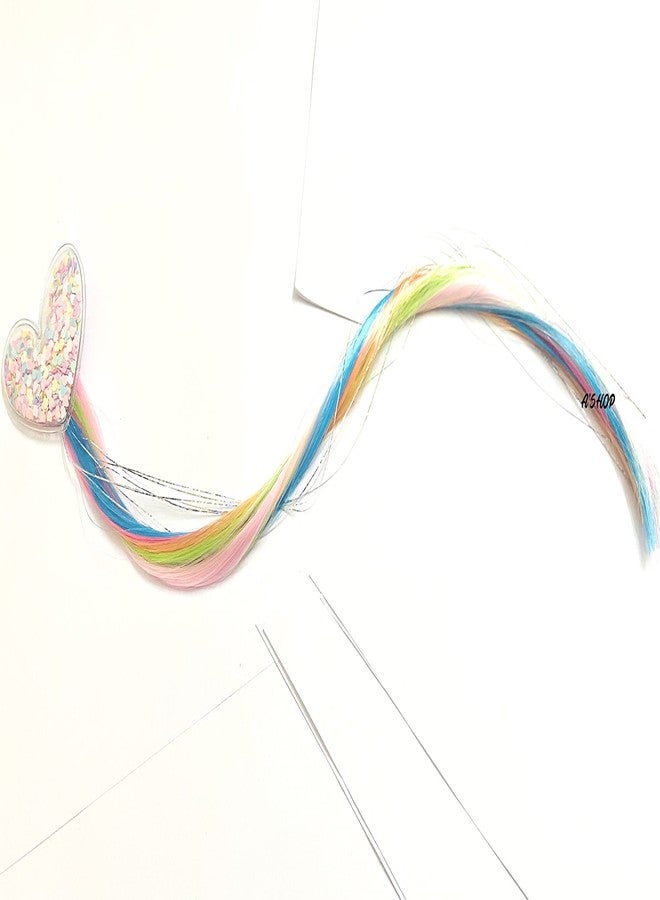 A'SHOP Multi-Color Heart Mermaid Hair Braid Clip for Young & Little Girls - Image 4