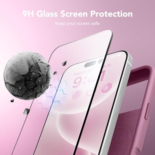 GONEZ Magnetic for iPhone 17 Pro Max Case, [Compatible with MagSafe] Anti-Scratch Microfiber Lining & Screen Protector, Silicone Camera Control, Shockproof Slim Phone Cover 6.9 inch, Blackcurrant - Image 4