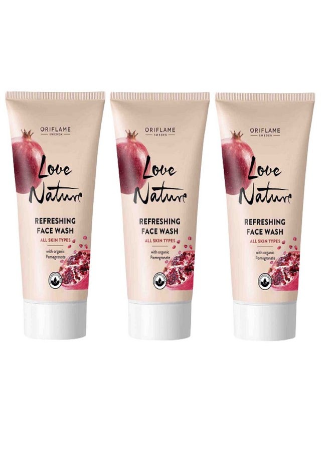 Oriflame Love Nature Refreshing Face Wash With Organic Pomegranate  - Image 1
