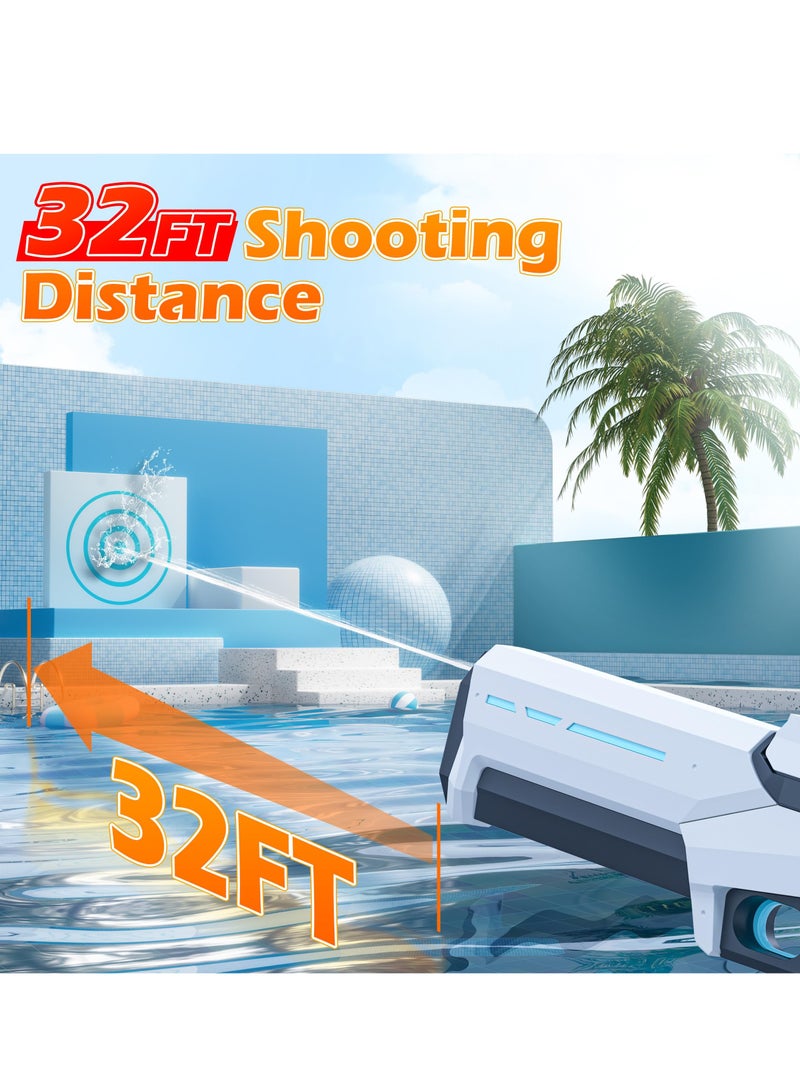 SOLARAE Electric Water Guns for Adults Kids, Automatic Water Gun with Waterproof Design, 25-32Ft Shooting Range, Battery Powered Squirt Gun, Pool Beach Outdoor Party Toys for Kids Ages 8-12 - Image 5