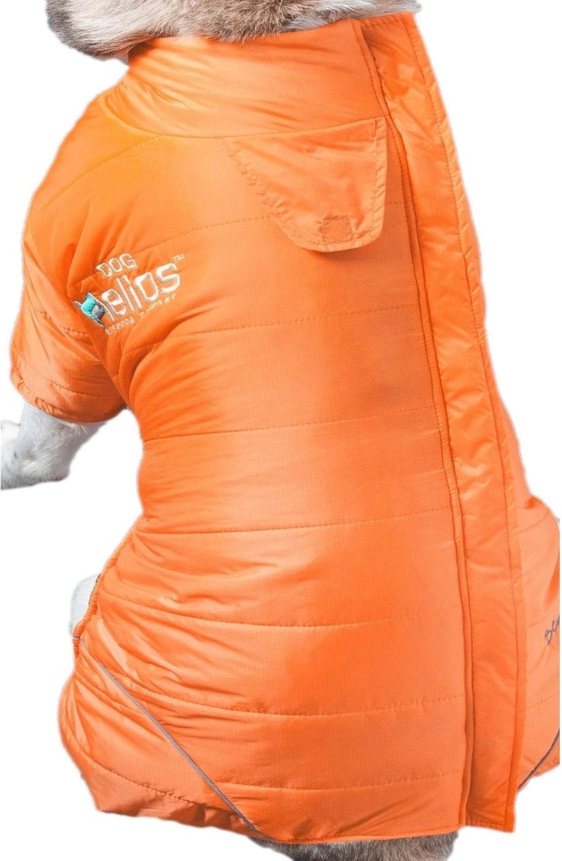 PuTwo DOGHELIOS ThunderCrackle FullBody Bodied WadedPlush Adjustable and 3M Reflective Pet Dog Jacket Coat w Blackshark Technology Large Sporty Orange - Image 3
