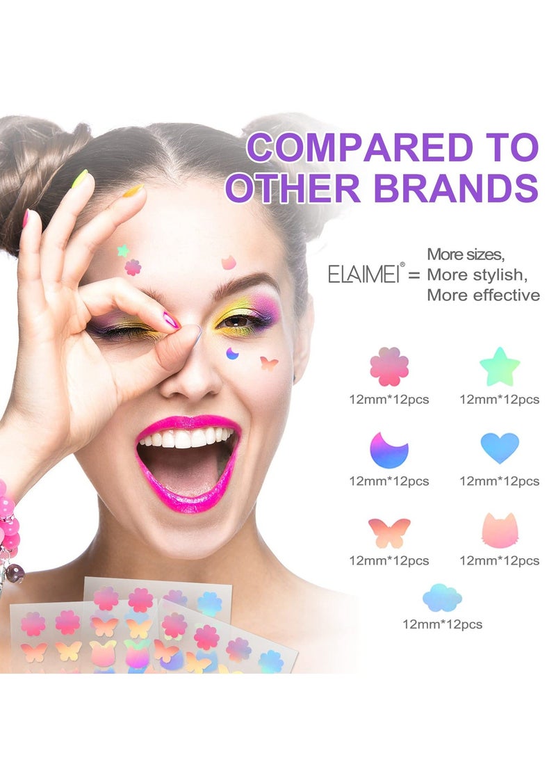 Acne Pimple Patch Invisible Hydrocolloid with Natural Green Algae Extract Tea Tree Oil for Face Reduce Spot Healing Zit Patches