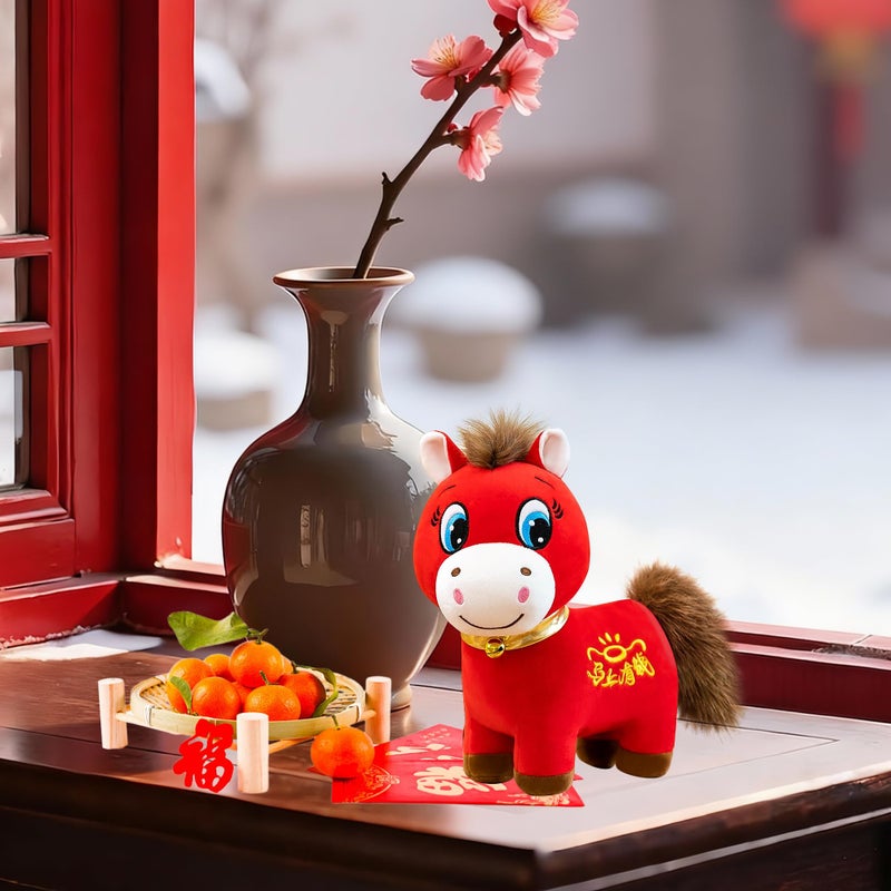 LOTADILO 2026 Chinese New Year Plush Decoration Year of The Horse Hanging Ornaments Mascot Plush for Spring Festival Lunar New Year Zodiac Souvenir Party Gift Home Office Car Window DÃ©cor (Thumbs-Up Horse) - Image 5