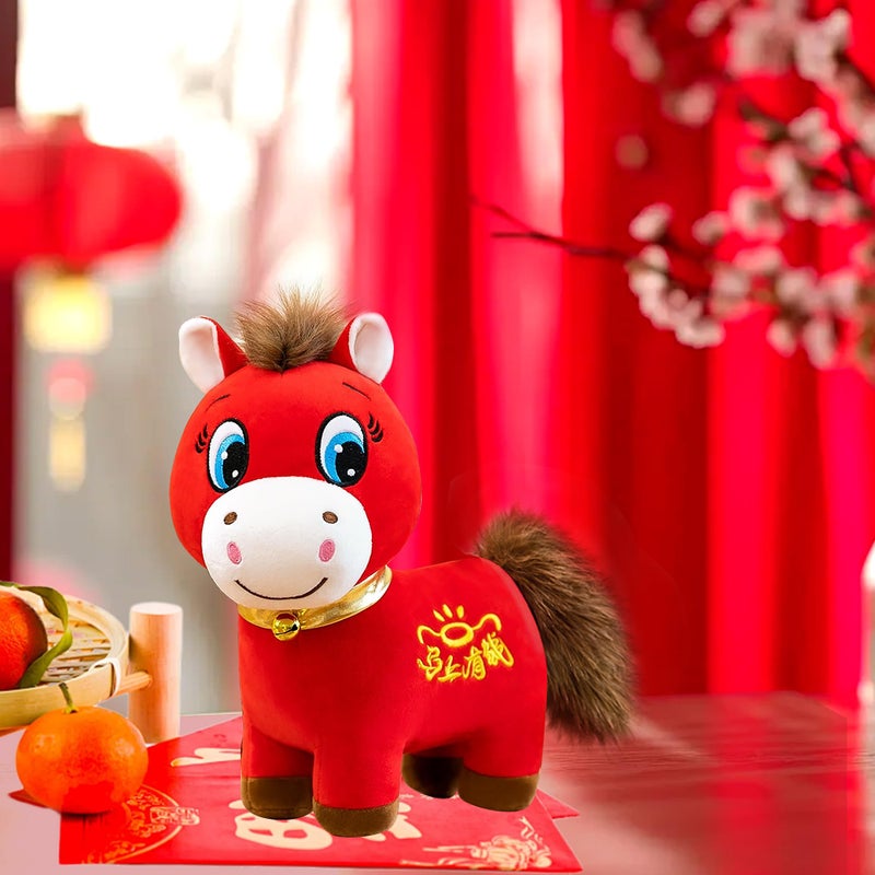 LOTADILO 2026 Chinese New Year Plush Decoration Year of The Horse Hanging Ornaments Mascot Plush for Spring Festival Lunar New Year Zodiac Souvenir Party Gift Home Office Car Window DÃ©cor (Thumbs-Up Horse) - Image 4