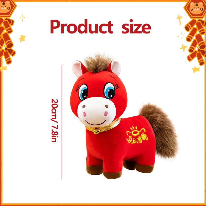 LOTADILO 2026 Chinese New Year Plush Decoration Year of The Horse Hanging Ornaments Mascot Plush for Spring Festival Lunar New Year Zodiac Souvenir Party Gift Home Office Car Window DÃ©cor (Thumbs-Up Horse) - Image 2