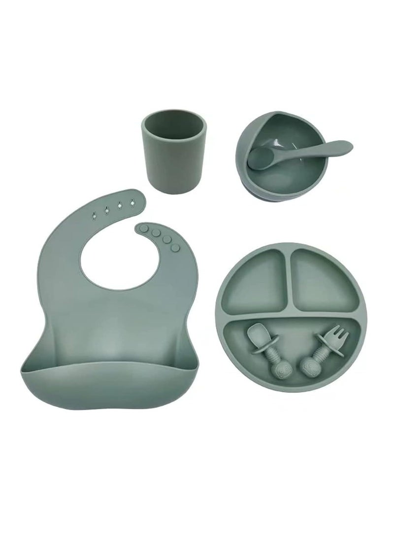 Dubkart - Baby Feeding Set, 7 Piece Silicone Set for Self Feeding, Learning & Fine Motor Skills Soft, Easy to Grip - Image 1