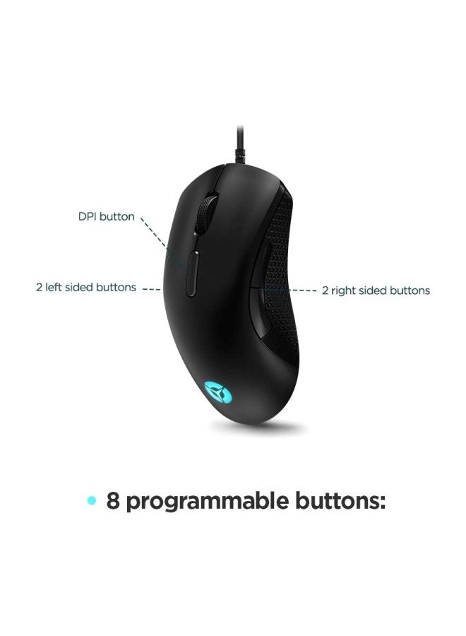 لينوفو ماوس ألعاب ليجون M300 مزود بإضاءة متعددة الألوان RGB أسود - Image 2