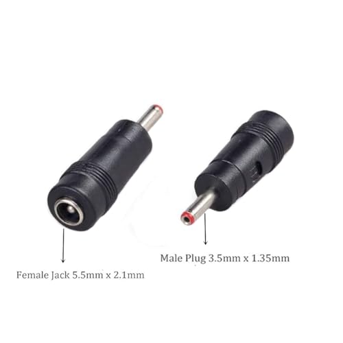 bnafes DC Power Connector 3.5x1.35mm Male to 5.5x2.1mm Female Jack Adapter Connectors 12Pcs - Image 2