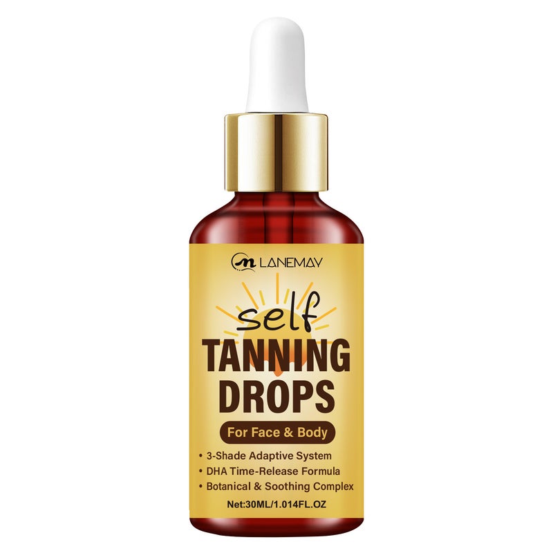 LANEMAY Self-Tanning Drops 30ml Plant-Based Soothing Tanning    Serum - Image 5
