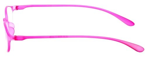 Calabria 719 Flexie Oval Flexible Reading Glasses +0.75 Fuchsia Pink Men Women Trendy Bendable Readers TR90 Durable Eyeglass - Image 4