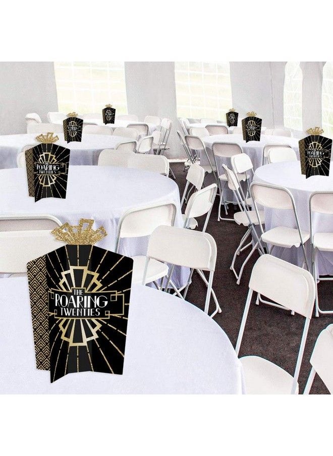 Big Dot of Happiness - Roaring 20’S Table Decorations 1920S Art Deco Jazz Party Fold And Flare Centerpieces 10 Count - Image 1