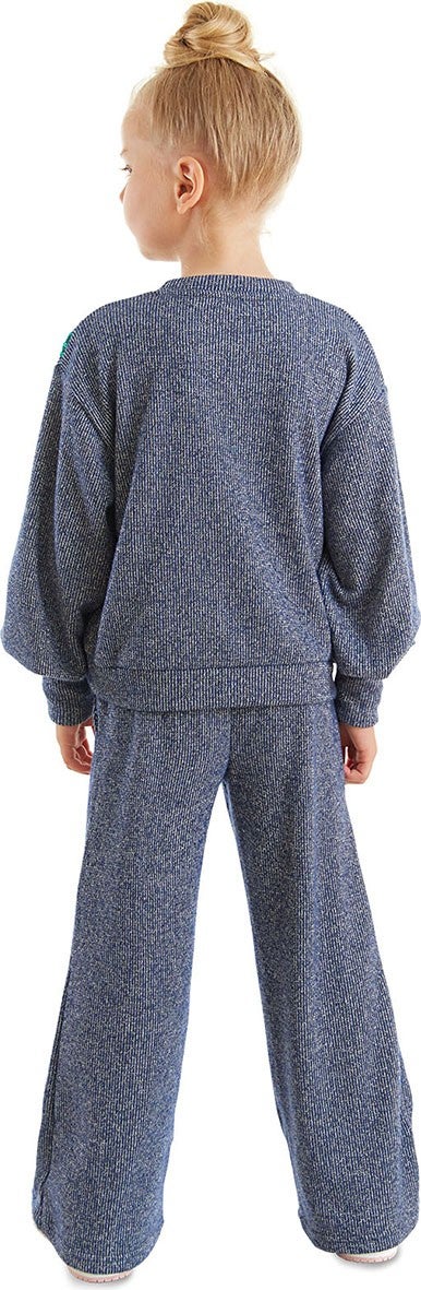 Mshb&G Shiny Cat Girl's Knitwear Tracksuit  - Image 2