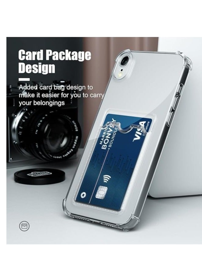 Wallet Phone Case Slim Fit Card Slot Transparent Case Protective Soft Shockproof Case with Card Holder For Iphone XR - Image 3