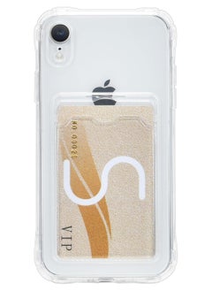 Generic Wallet Phone Case Slim Fit Card Slot Transparent Case Protective Soft Shockproof Case with Card Holder For Iphone XR  - Image 1