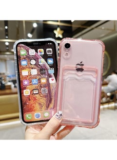 Generic Wallet Phone Case Slim Fit Card Slot Transparent Case Protective Soft Shockproof Case with Card Holder For Iphone XR  - Image 4