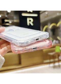 Generic Wallet Phone Case Slim Fit Card Slot Transparent Case Protective Soft Shockproof Case with Card Holder For Iphone XR  - Image 5