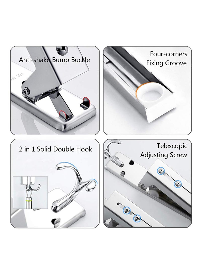 رف حائط ميكروويف عالمي من الفولاذ المقاوم للصدأ 304، رف مطبخ موفر للمساحة للأفران والأجهزة - Image 3