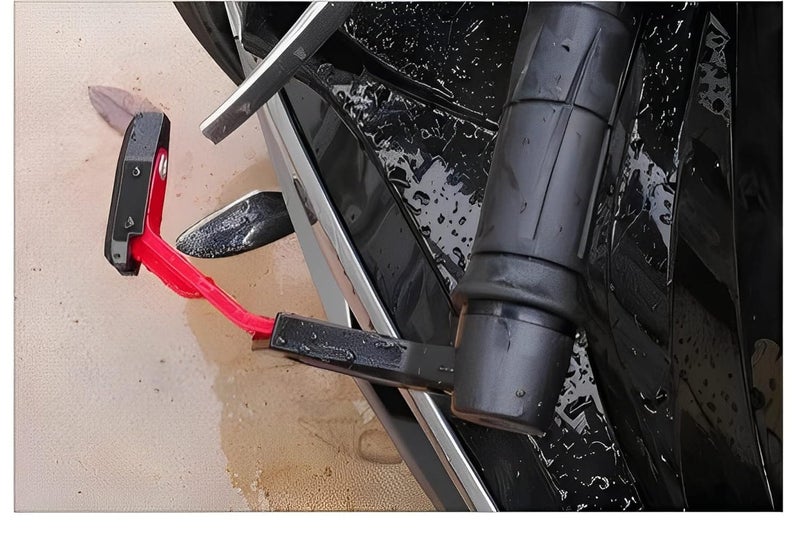 Taç Universal Motorcycle Handlebar Brake Clutch Lever Guard, CNC Aluminium Hand Protector,Pack of 2 (RED) - Image 2